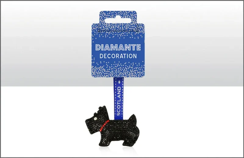 scottie diamante ornament hanging decor