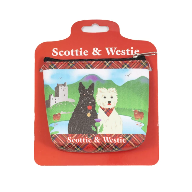 scottie westie zip purse 12cm