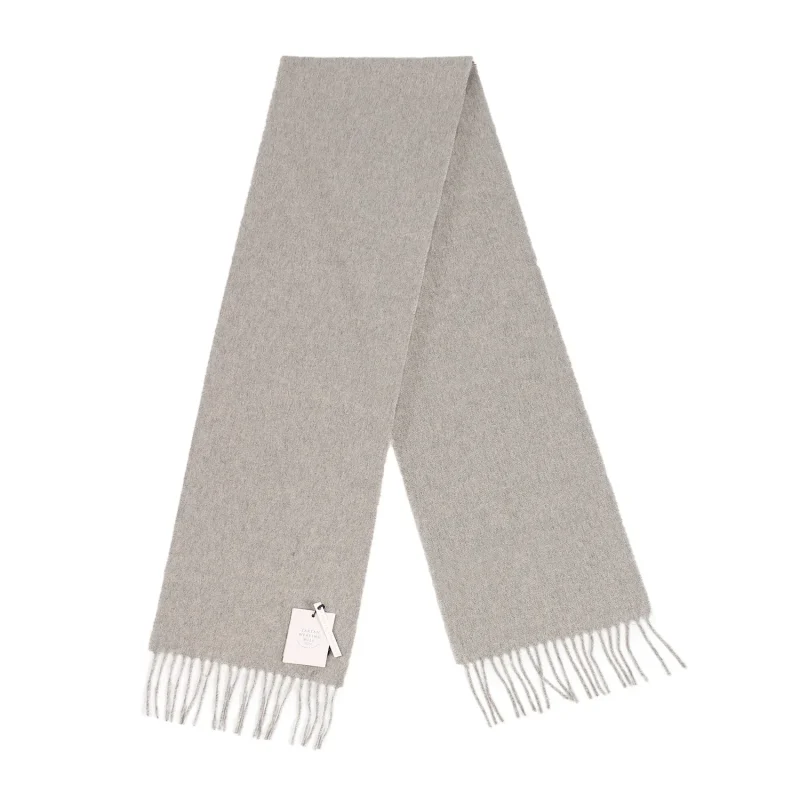 scottish 100 cashmere scarf light grey