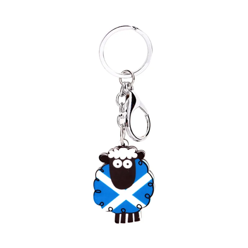 scottish acrylic sheep keyring