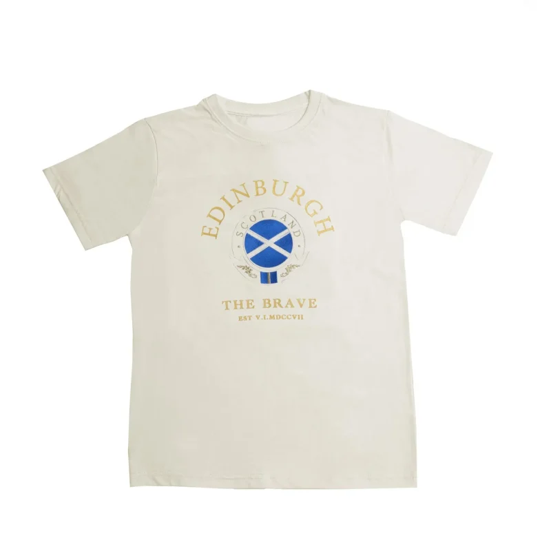 scottish braveheart gold circle flag t shirt