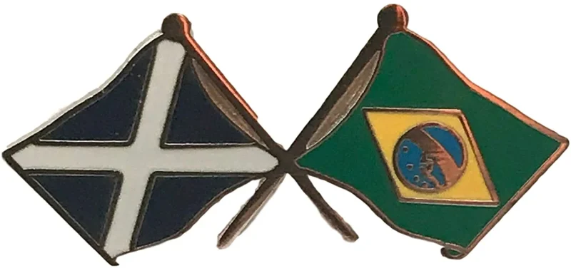 scottish brazilian flag lapel pin