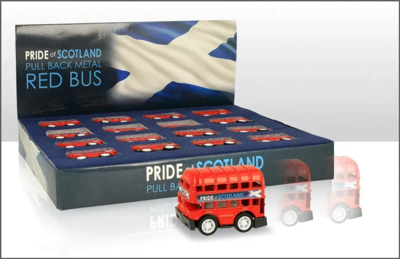 scottish bus metal toy model