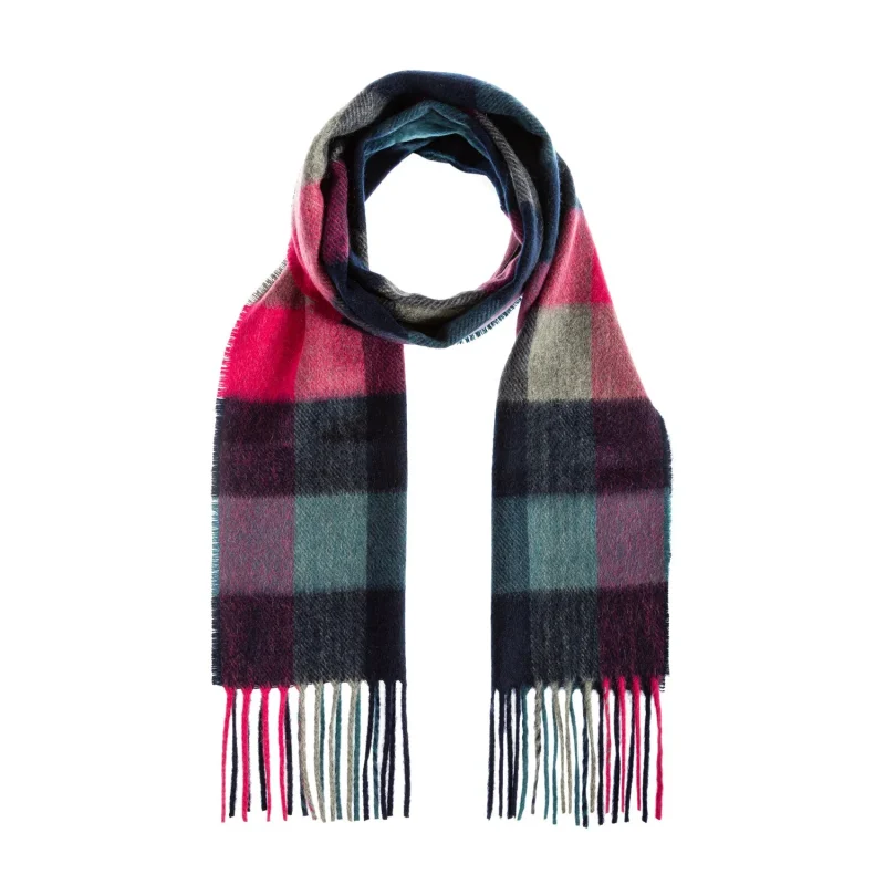 scottish cashmere scarf heather cubes