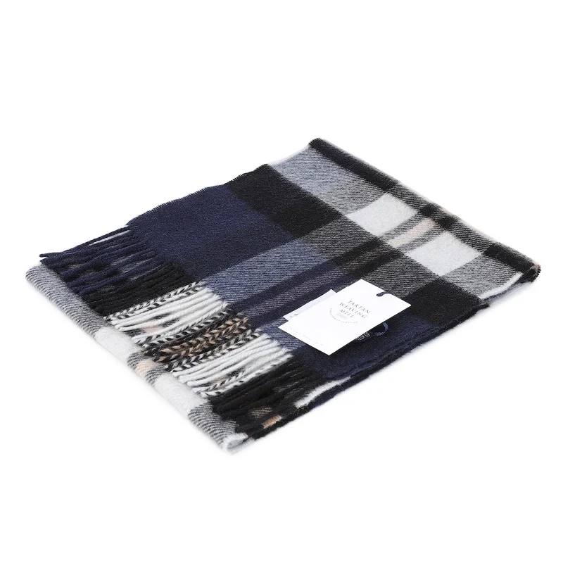 scottish cashmere scarf in navy by thomson