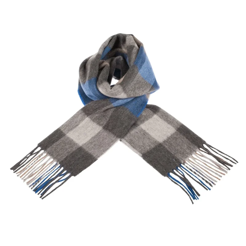 scottish cashmere scarf shadow cubes design