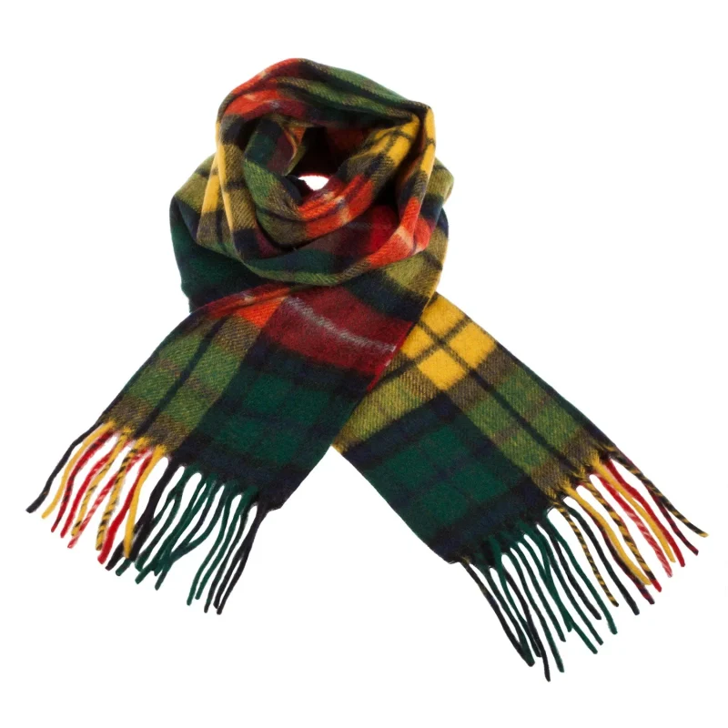 scottish cashmere tartan clan scarf buchanan modern