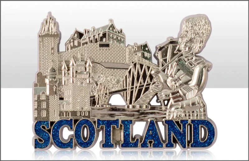 scottish cast metal fridge magnet