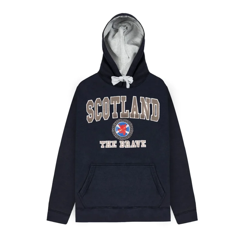 scottish celtic hoodie w lion embroidery