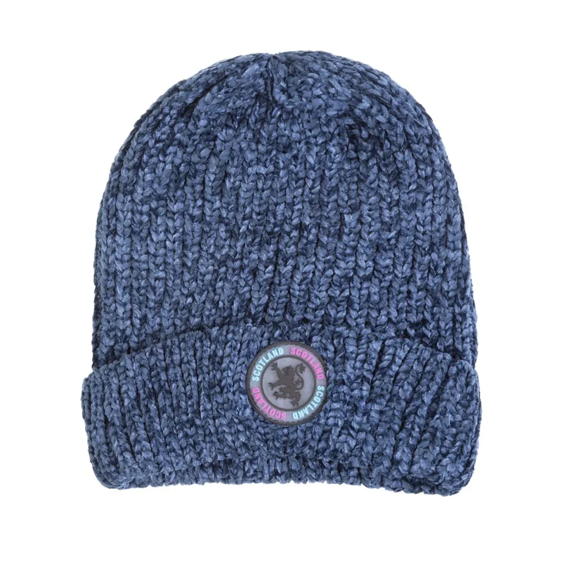 scottish chenille ski hat with flag logo