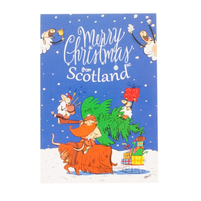 scottish christmas postcard merry xmas from scotland pc 03