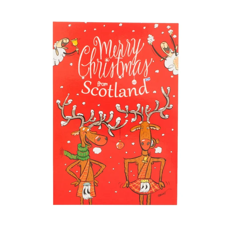 scottish christmas postcard merry xmas scotland