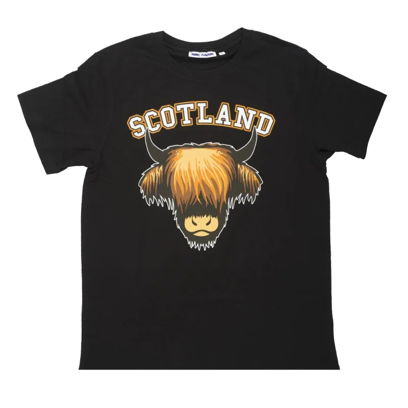 scottish cow graphic unisex t shirt