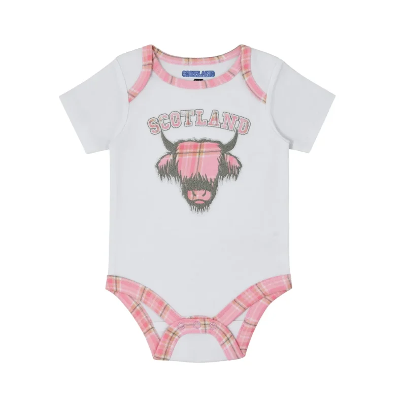 scottish cow print babygrow