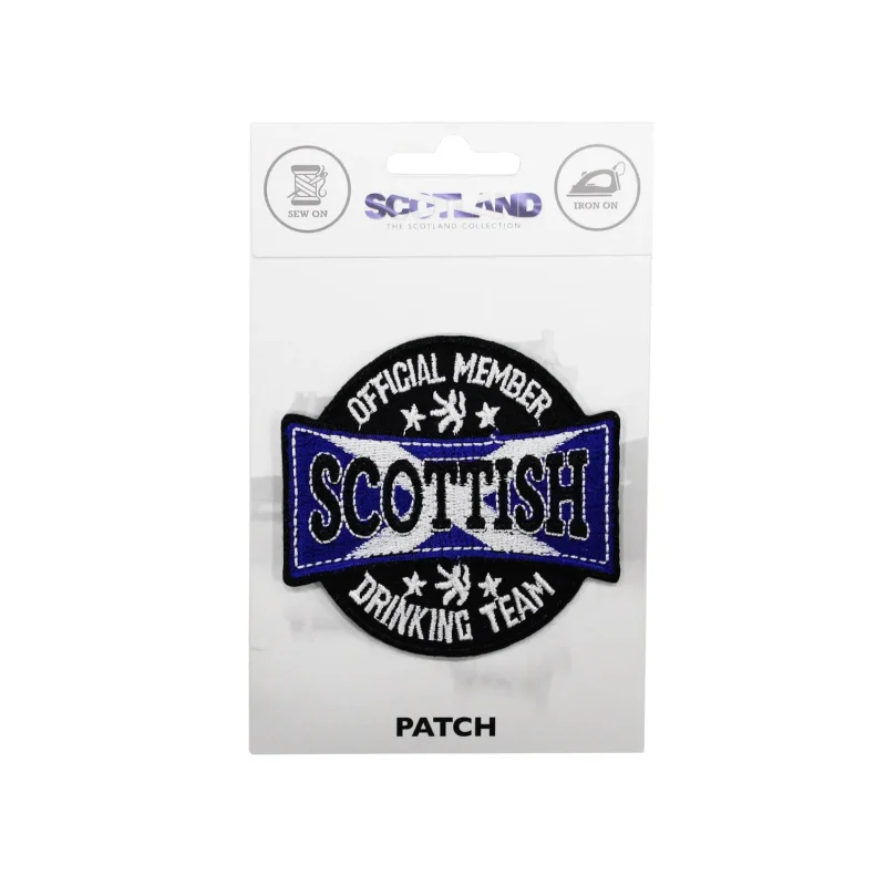 scottish drinking team embroidered patch sew or iron on