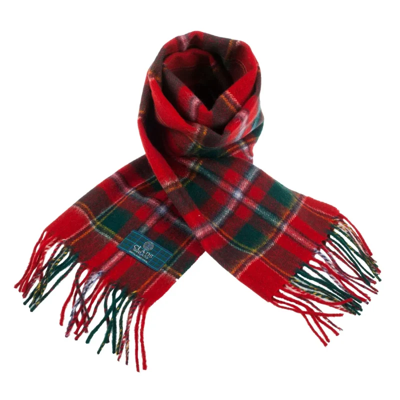 scottish drummond clan tartan lambswool scarf