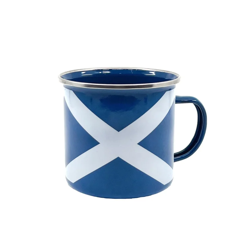 scottish flag enamel mug