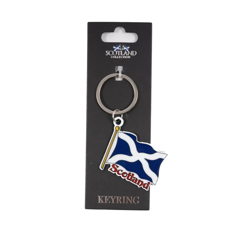 scottish flag metal keyring