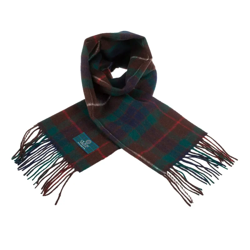 scottish fraser hunting tartan scarf lambswool