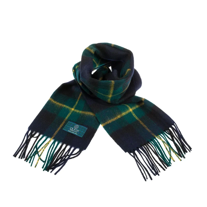 scottish gordon clan tartan scarf lambswool