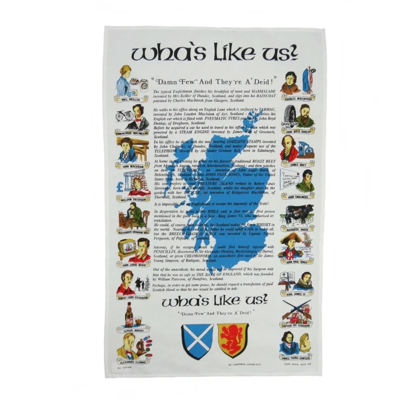 scottish heritage tea towel