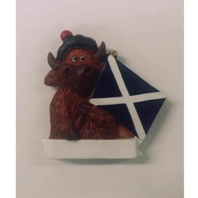 scottish highland cow saltire magnet