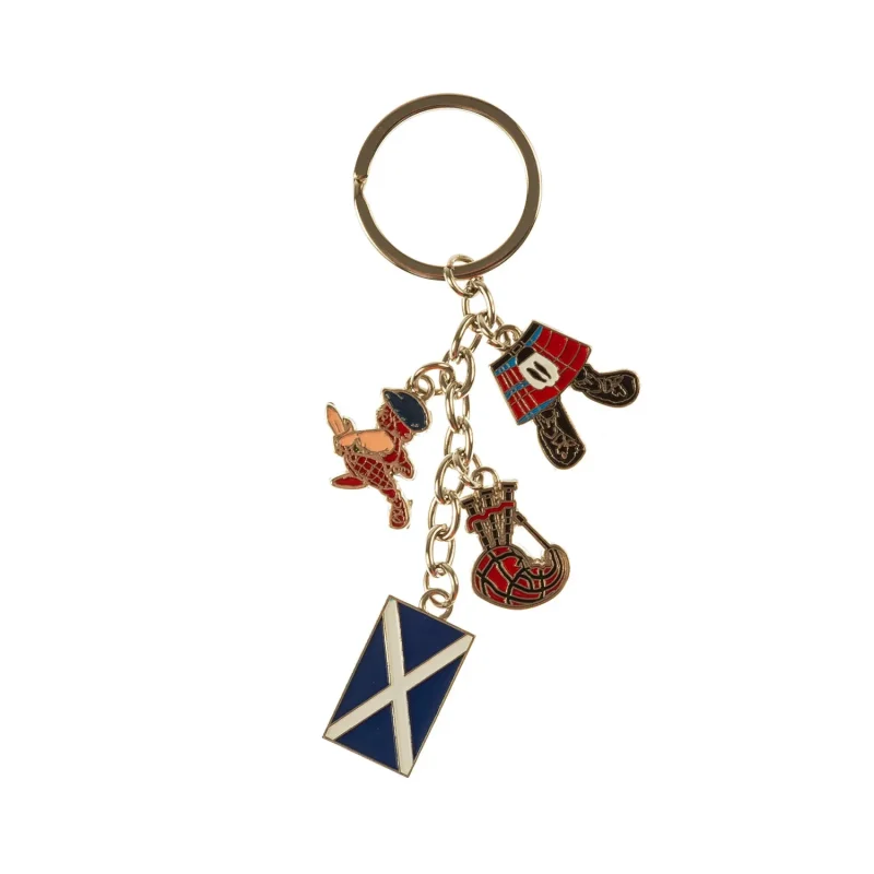 scottish keyring kilt charms pipe f