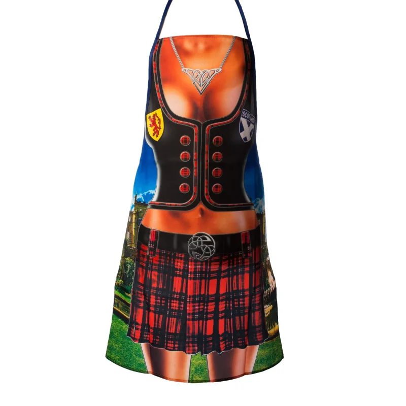 scottish kilt apron dress up as a lassie