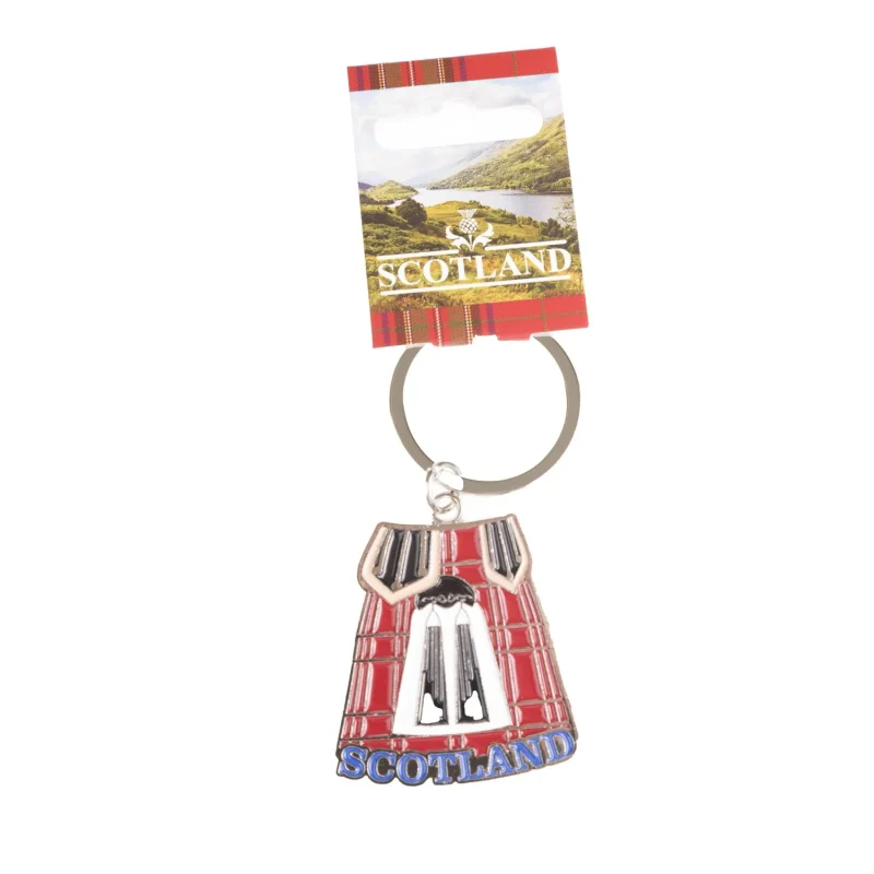 scottish kilt keychain chunky design