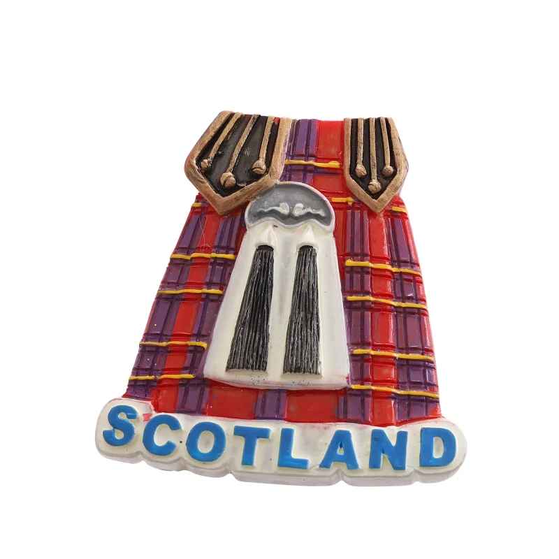 scottish kilt resin magnet scotland souvenir