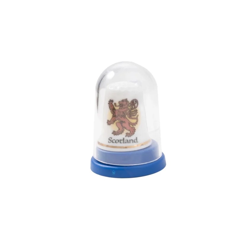 scottish lion bone china thimble set