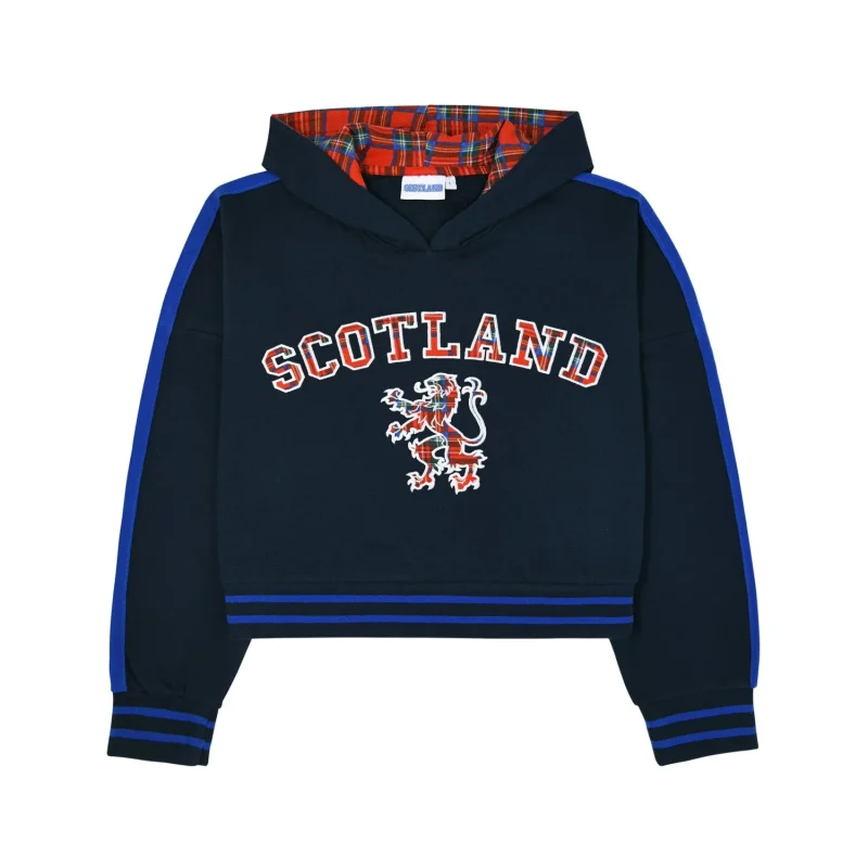 scottish lion crop hoodie