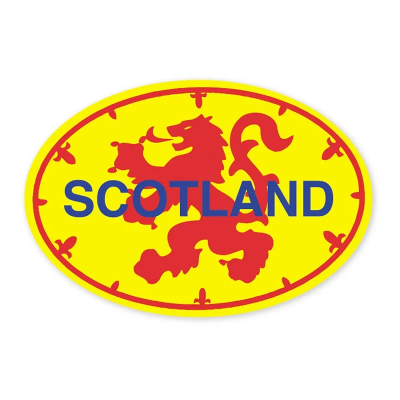 scottish lion rampant oval decal