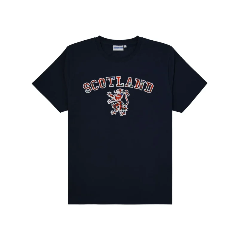 scottish lion tartan graphic tee