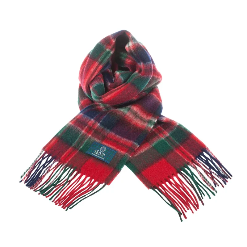 scottish macfarlane clan tartan scarf lambswool