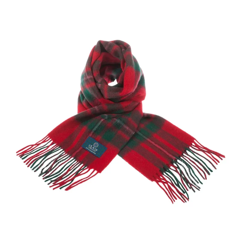 scottish macgregor tartan lambswool scarf