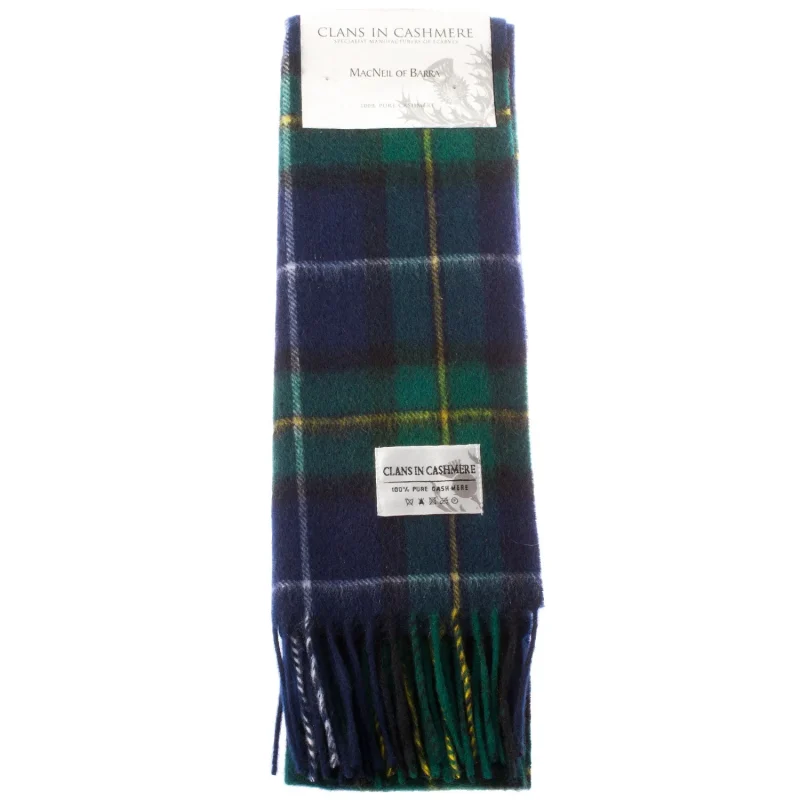 scottish macneil of barra cashmere tartan scarf