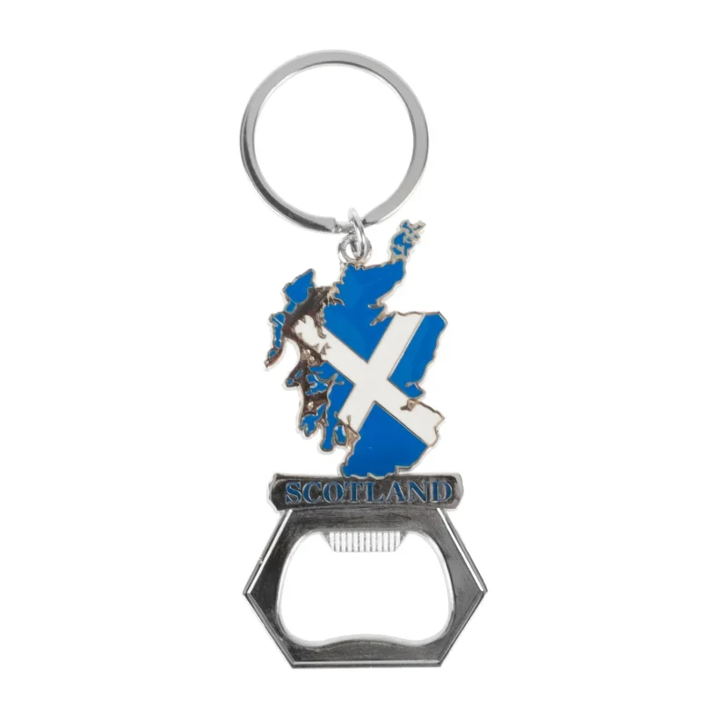 scottish map bottle opener keyring