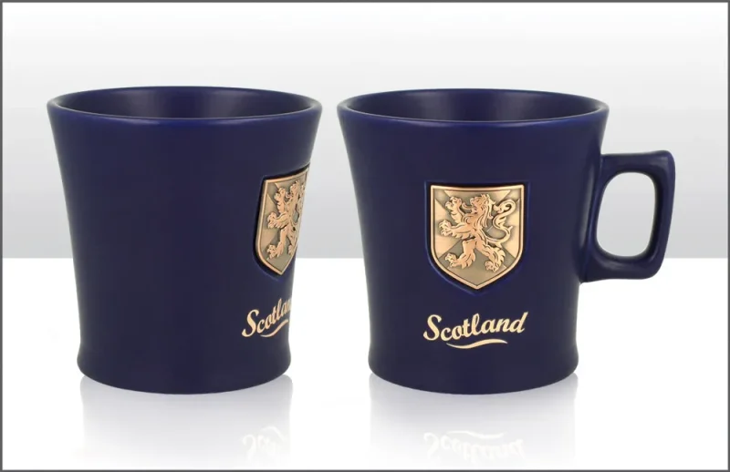 scottish metal shield ceramic mug