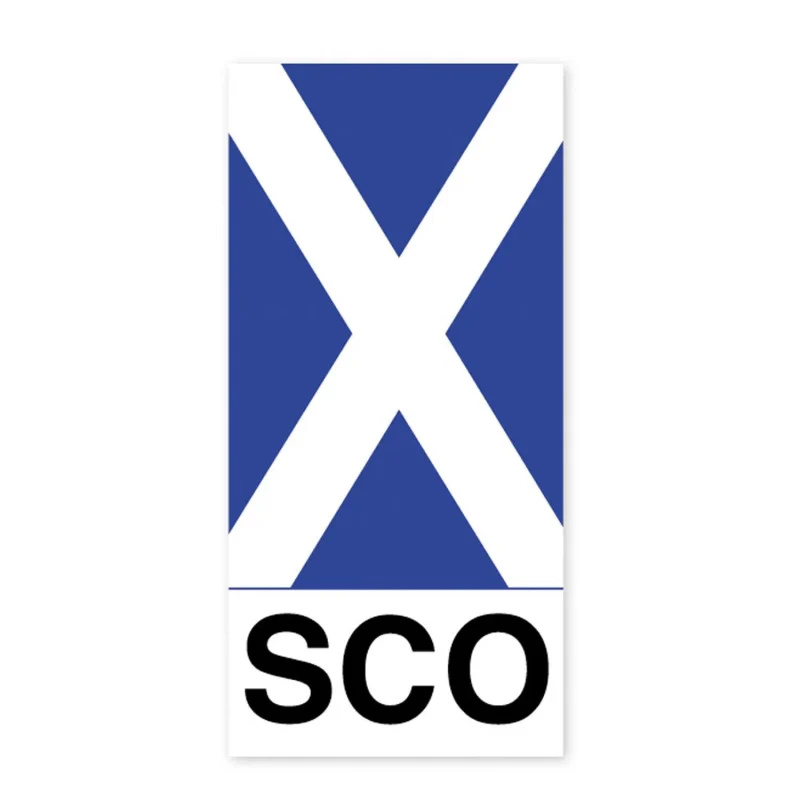 scottish mini number plate decal