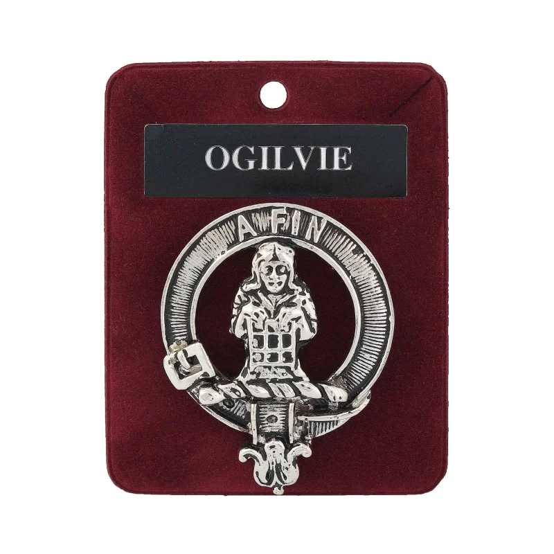 scottish ogilvie clan pewter badge