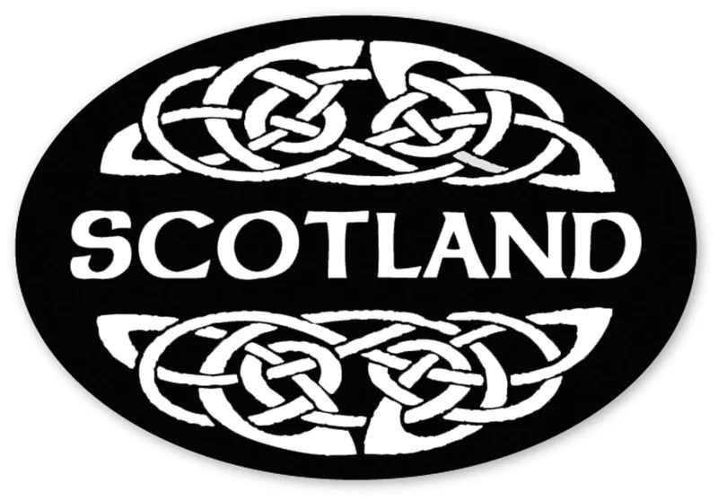 scottish oval celtic symbol sticker