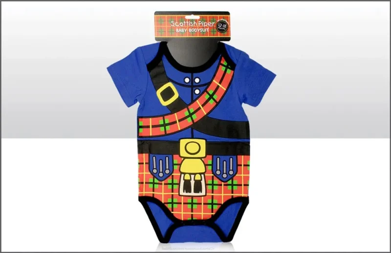 scottish piper baby bodysuit adorable classic design