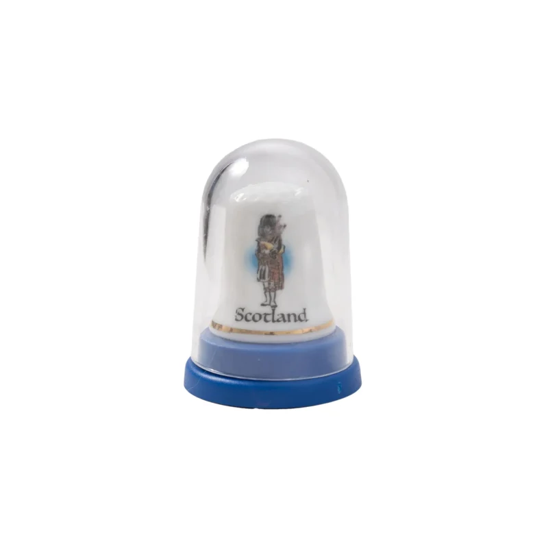 scottish piper bone china thimble gift