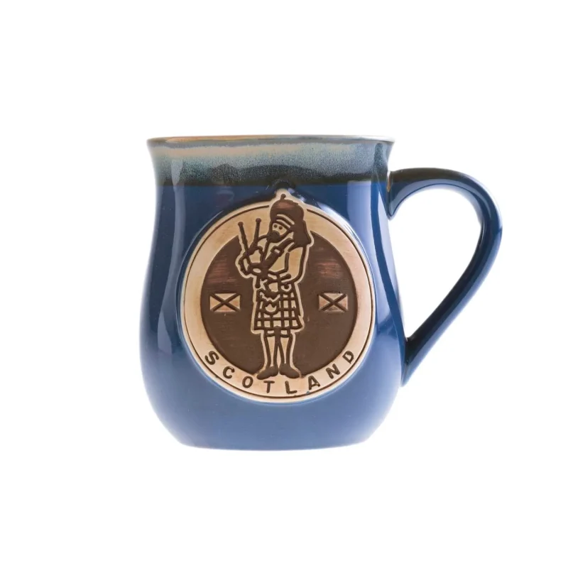 scottish piper stoneware mug scotland