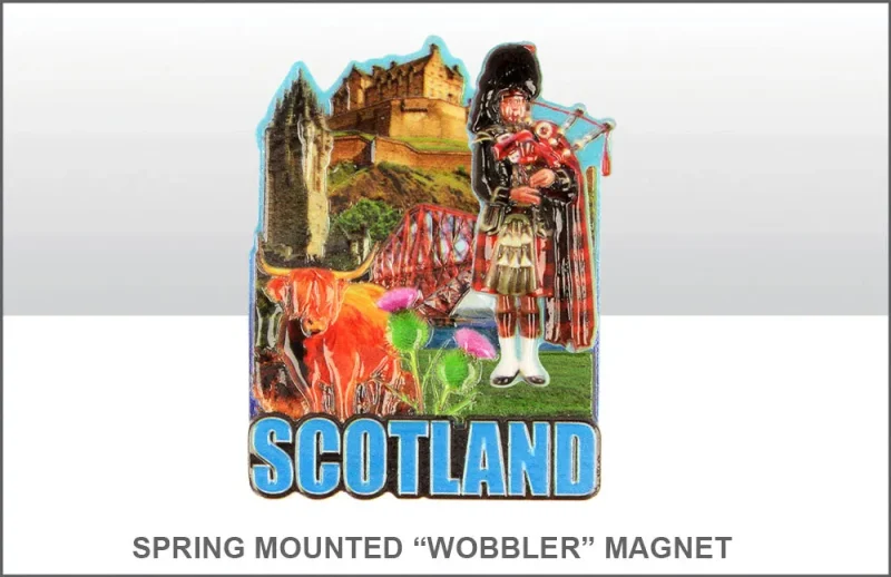 scottish resin spring magnet unique prints