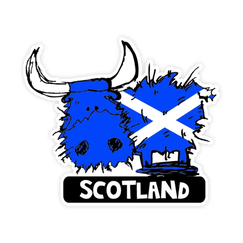 scottish saltire cow decal sticker