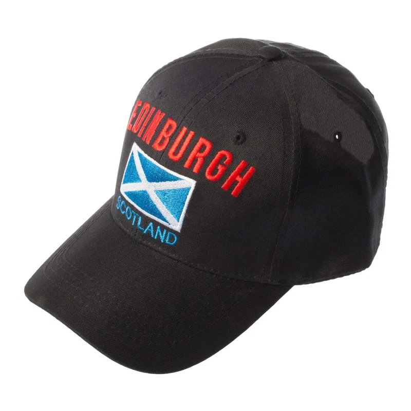 scottish saltire edinburgh 3d baseball cap black