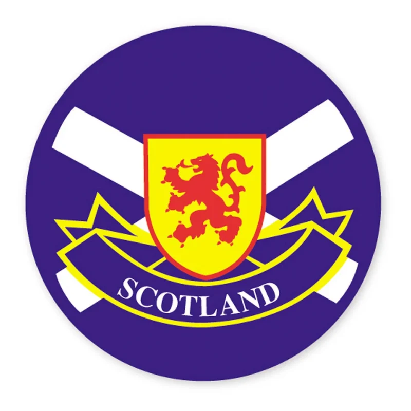 scottish saltire round sticker