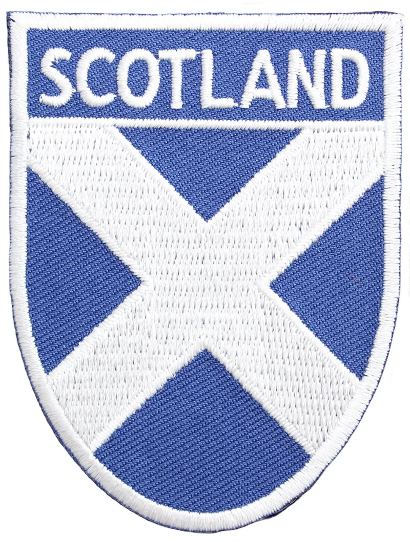 scottish saltire shield emblem patch